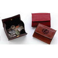 Business Leather Compact Coin Purse